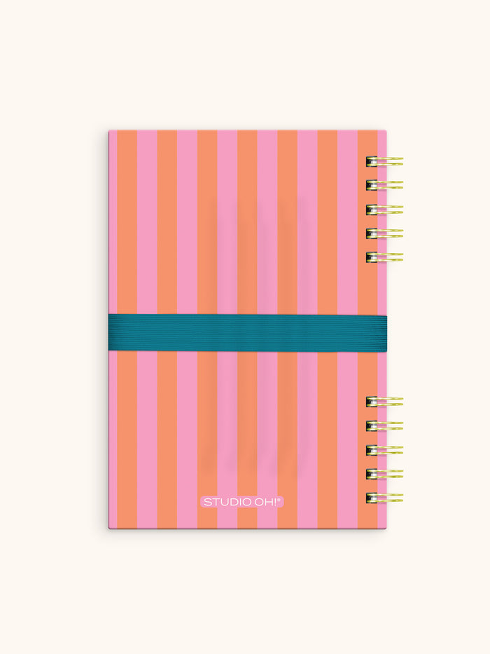 Cabana Stripes Harper Split-Spiral Notebook & Pen Set