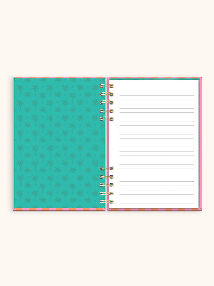 Cabana Stripes Harper Split-Spiral Notebook & Pen Set