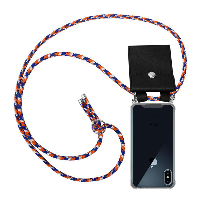 Orange blau weiß / Apple iPhone X / XS