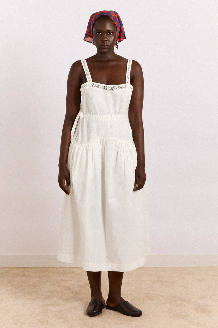 Campbell Midi Dress (White)
