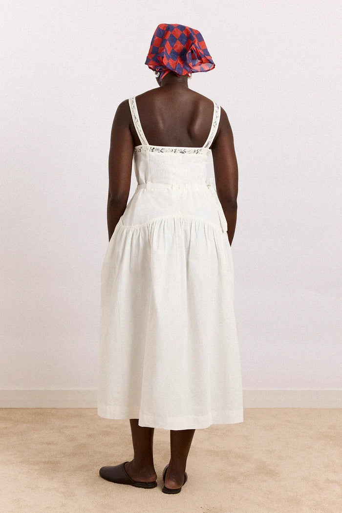 Campbell Midi Dress (White)