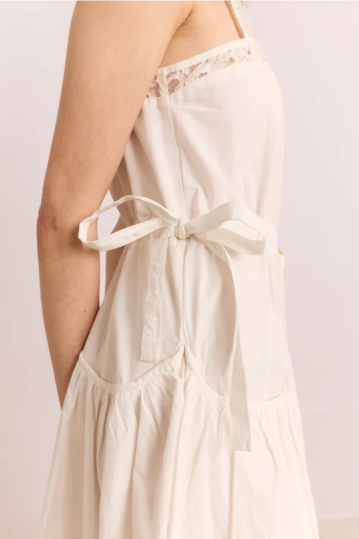 Campbell Midi Dress (White)