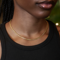 Canary Micro Tennis Necklace in Yellow Gold