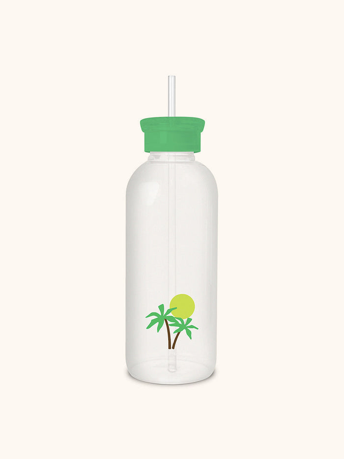 Care Way Less Glass Water Bottle with Straw