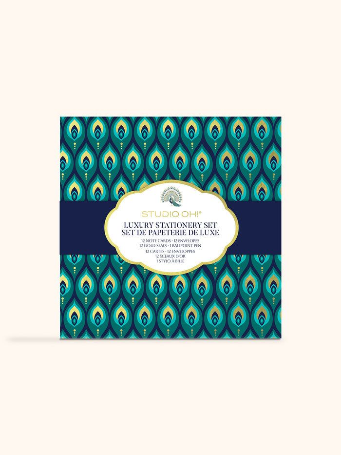 Cascading Plumes Luxury Stationery Set