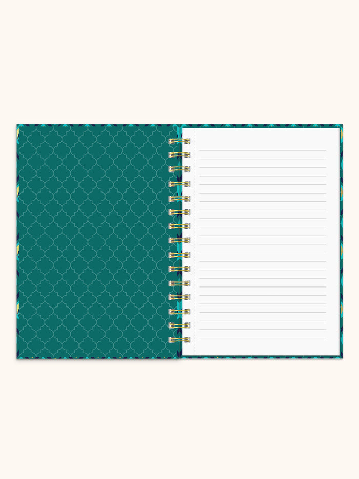 Cascading Plumes Oliver Notebook with Pen Pocket