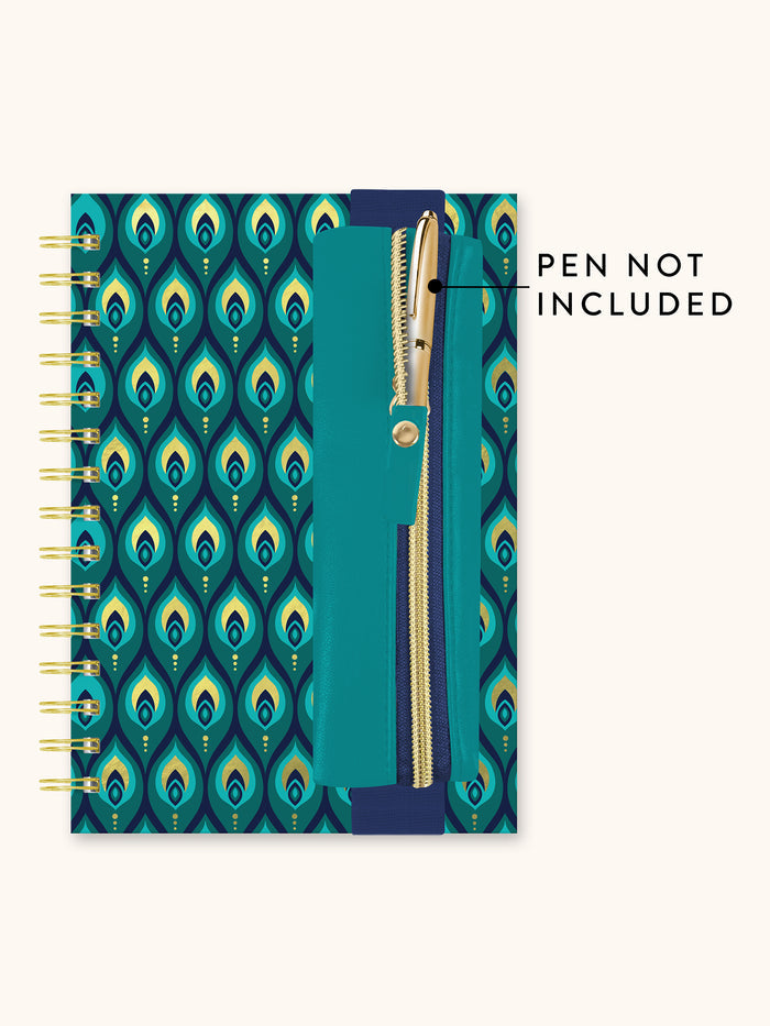 Cascading Plumes Oliver Notebook with Pen Pocket