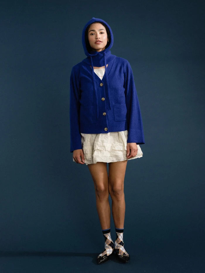 Cashmere Hoodie Balaclava (Cobalt)