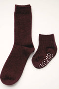 Cashmere Mommy & Me Burgundy Socks (2 Pairs)