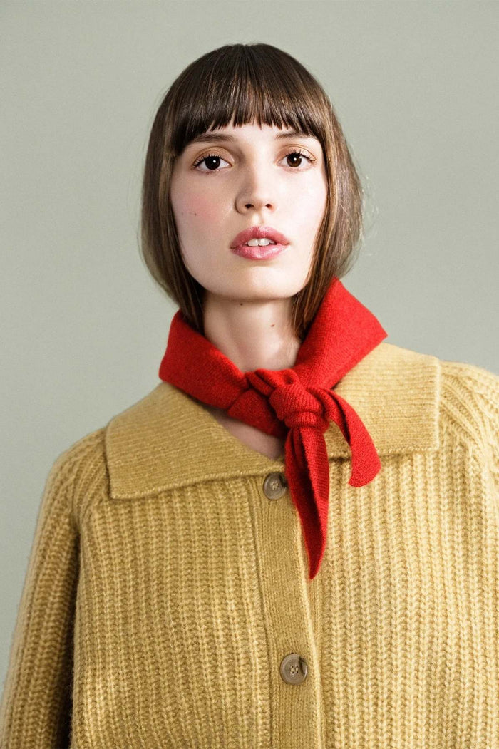 Cashmere Triangle Scarf (Red)