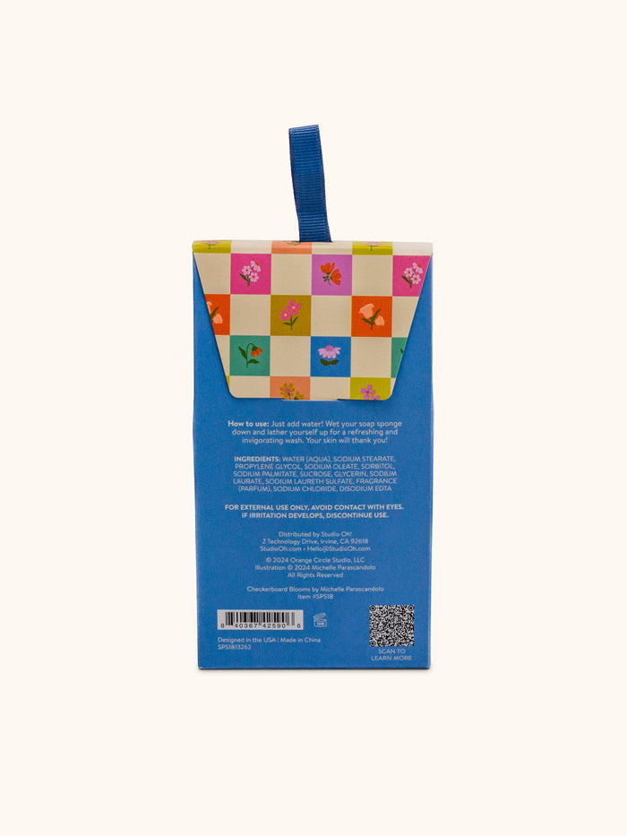 Checkerboard Blooms Soap Sponge