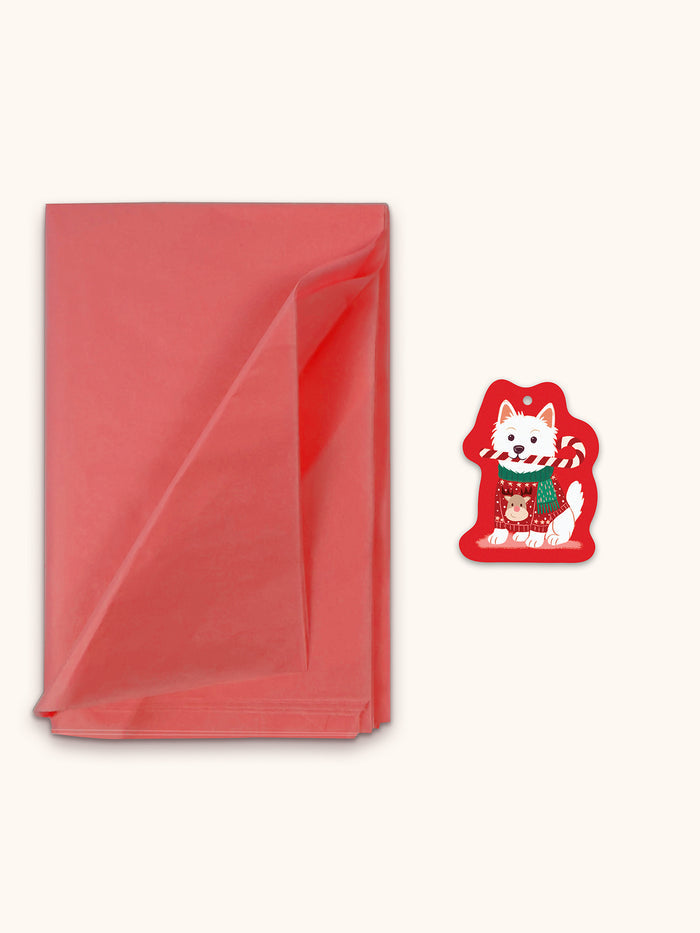 Cheery Christmas Dog Large Gift Bag Set