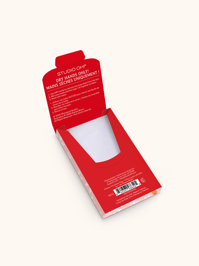 Cheery Christmas Dog Single-Use Soap Sheets