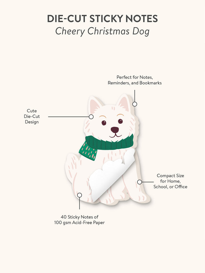 Cheery Christmas Dog Sticky Note Set