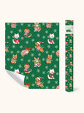 Cheery Christmas Dogs Reversible Gift Wrap