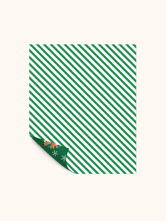 Cheery Christmas Dogs Reversible Gift Wrap