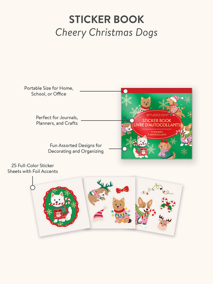 Cheery Christmas Dogs Sticker Book