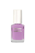 Purple nail polish bottle with 'cirque colors' text on a light gray background