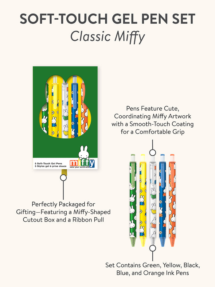Classic Miffy Soft-Touch Gel Pen Set