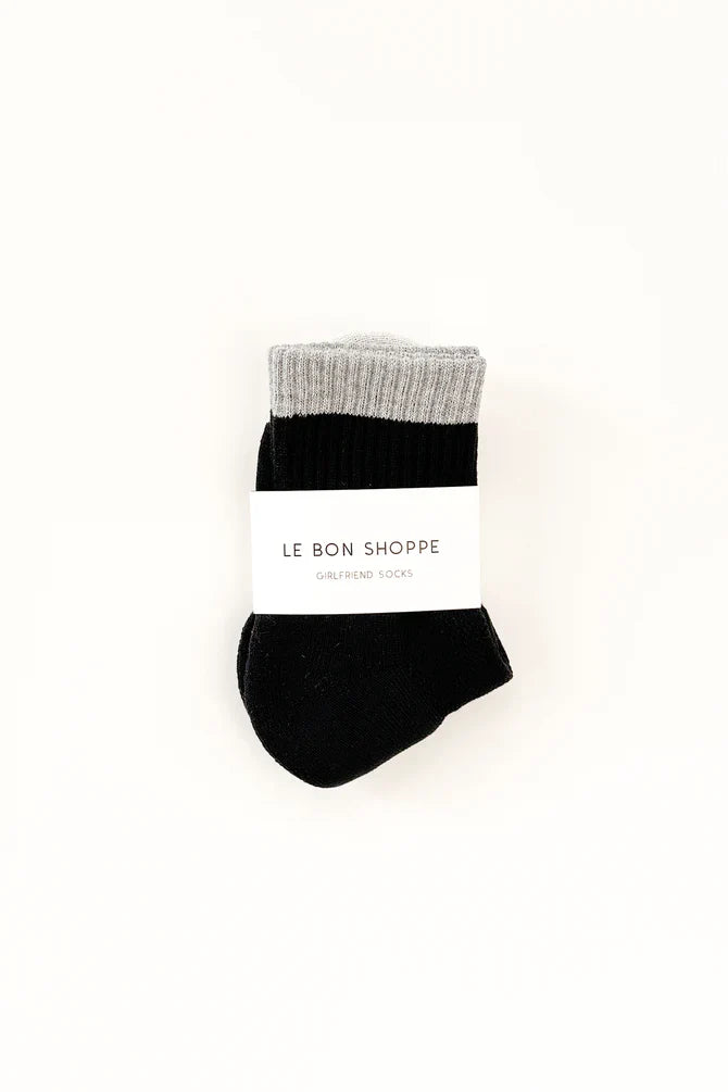 Color Block Girlfriend Socks (Black)