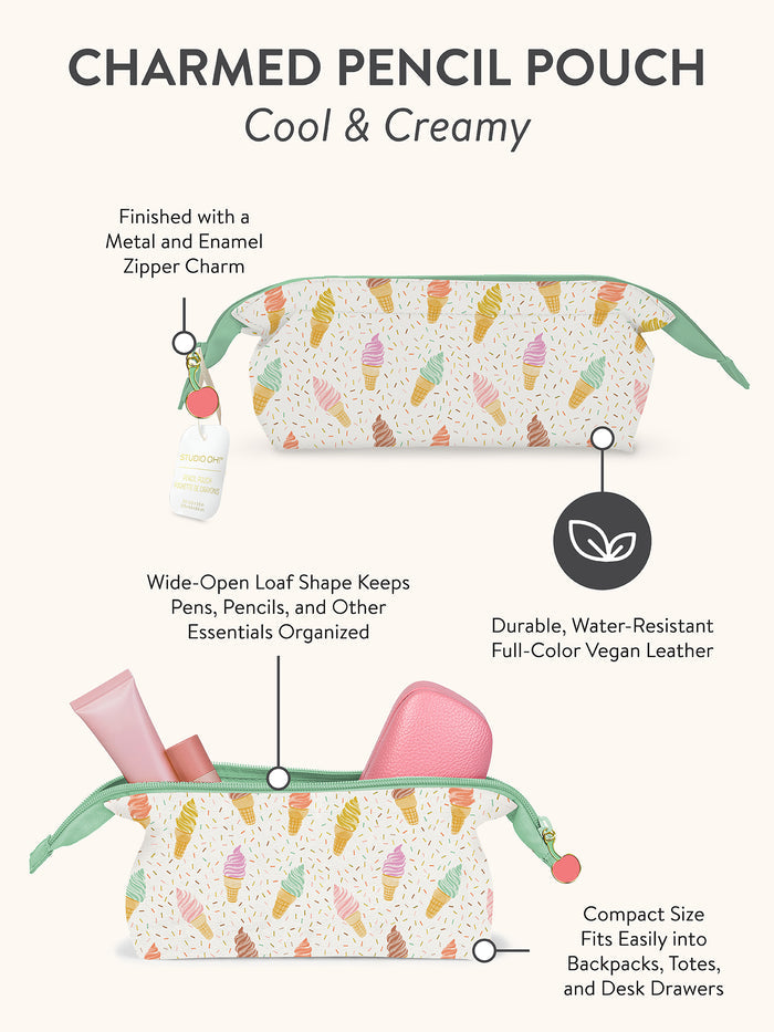 Cool & Creamy Charmed Pencil Pouch
