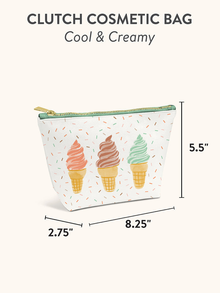Cool & Creamy Clutch Cosmetic Pouch
