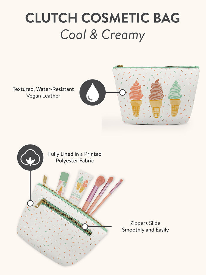 Cool & Creamy Clutch Cosmetic Pouch