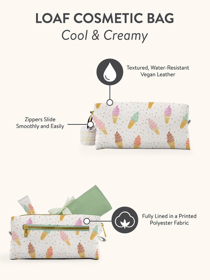 Cool & Creamy Cosmetic Loaf Pouch