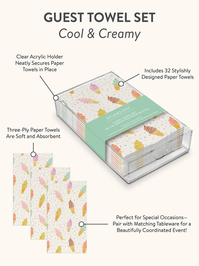 Cool & Creamy Guest Towel Set