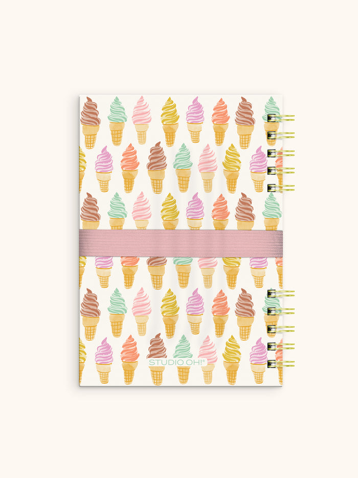 Cool & Creamy Harper Split-Spiral Notebook & Pen Set