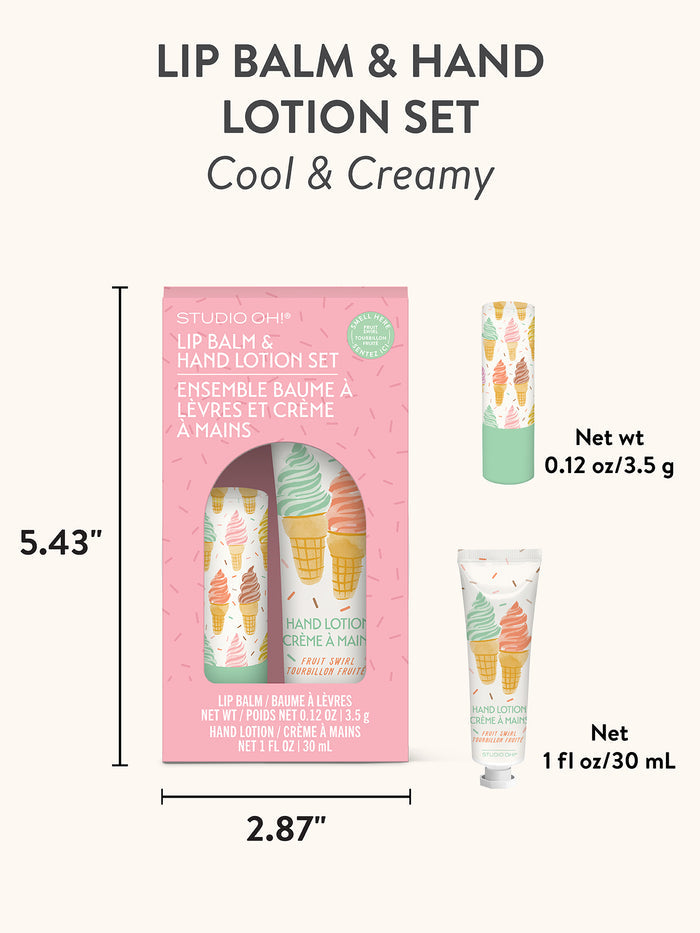 Cool & Creamy Lip Balm & Hand Lotion Set