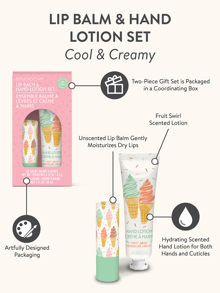 Cool & Creamy Lip Balm & Hand Lotion Set