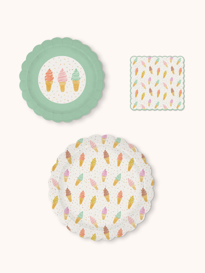 Cool & Creamy Paper Plate & Napkin Bundle