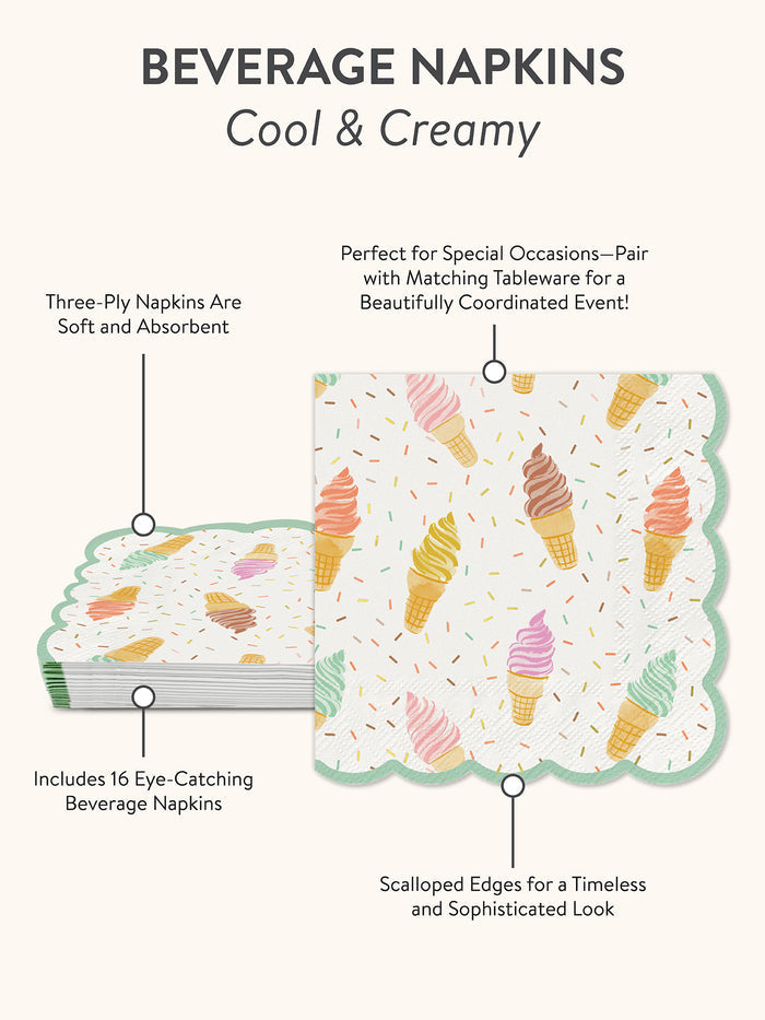 Cool & Creamy Paper Plate & Napkin Bundle