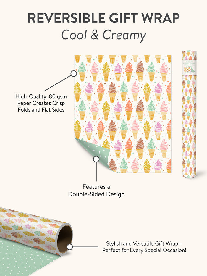 Cool & Creamy Reversible Gift Wrap