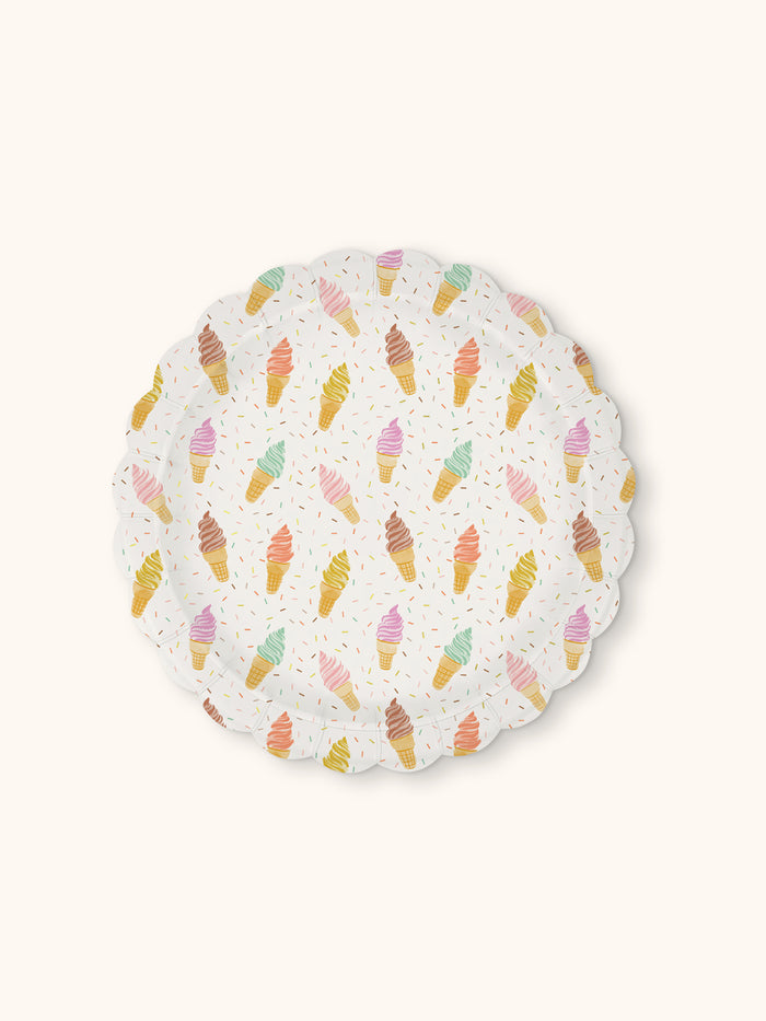 Cool & Creamy Scalloped Luncheon Plates