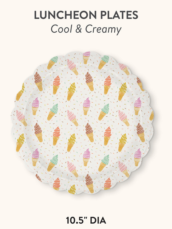Cool & Creamy Scalloped Luncheon Plates