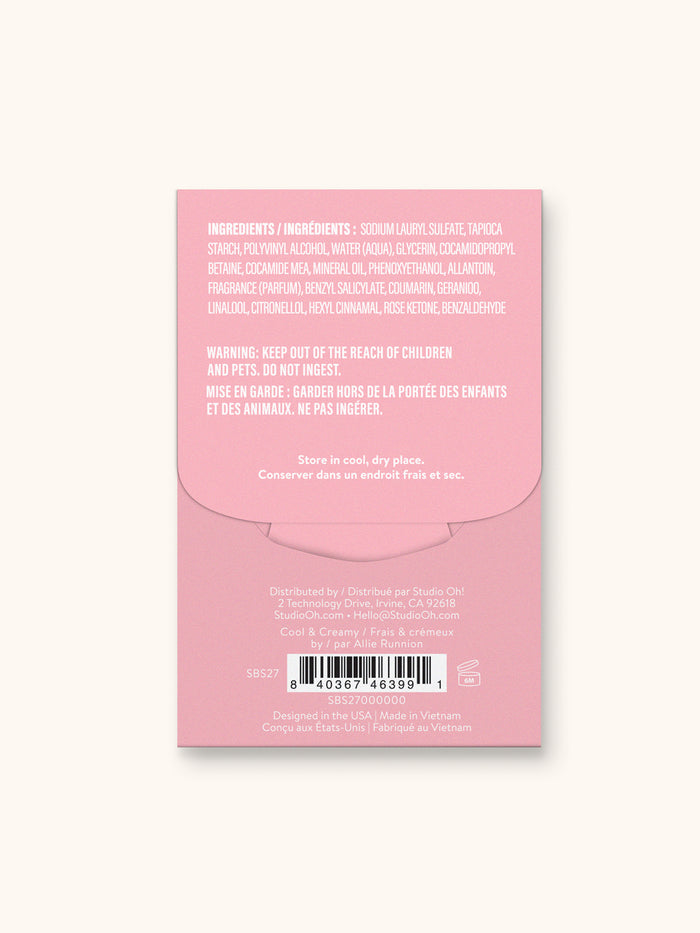 Cool & Creamy Single-Use Soap Sheets