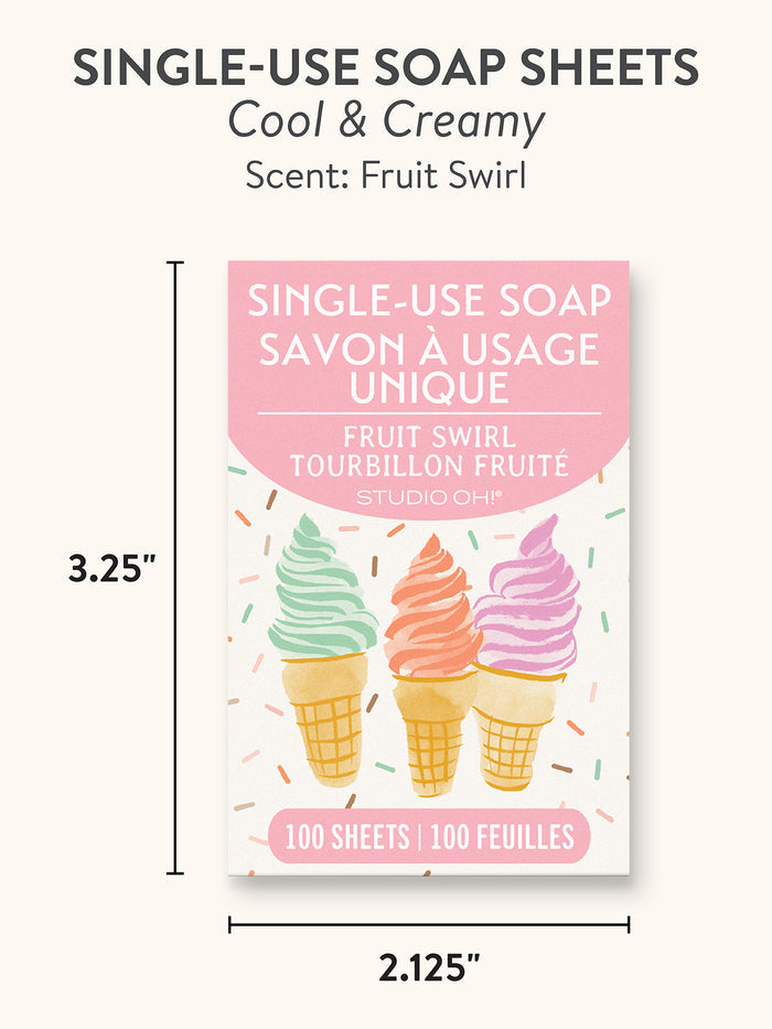 Cool & Creamy Single-Use Soap Sheets