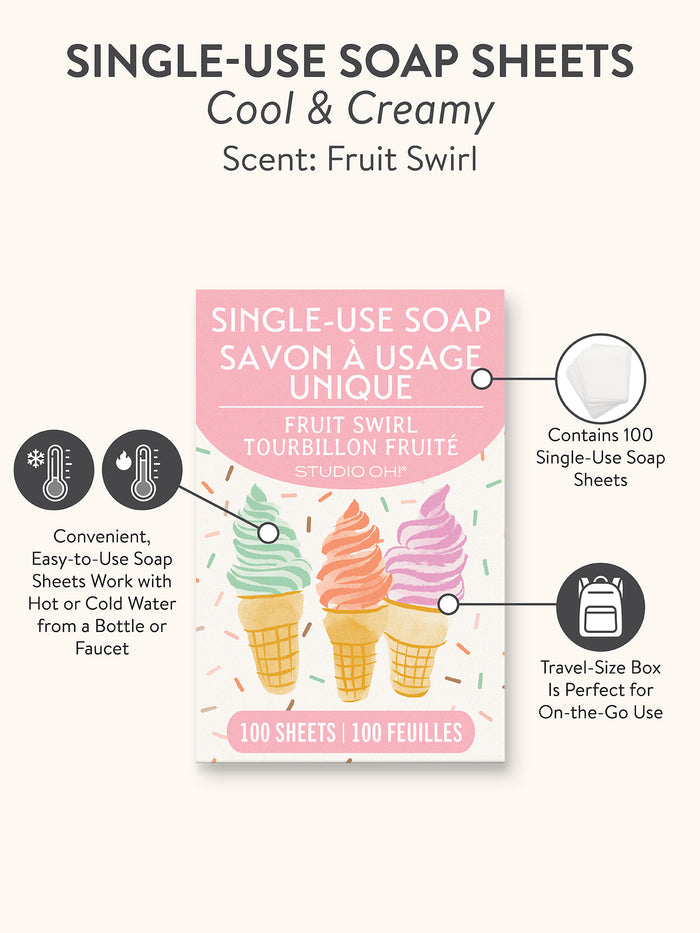 Cool & Creamy Single-Use Soap Sheets