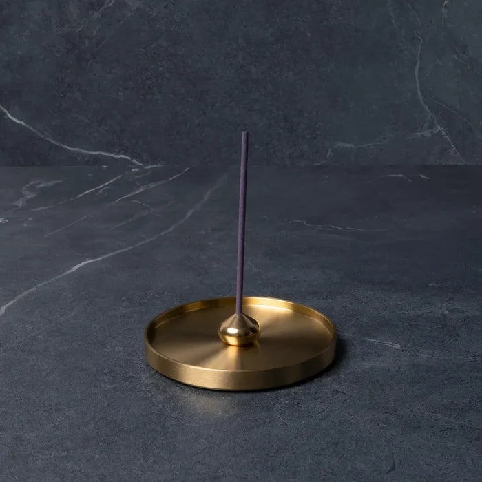 Copper Incense Holder + Tray Set