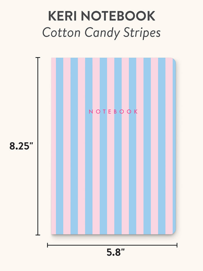 Cotton Candy Stripes Keri Notebook