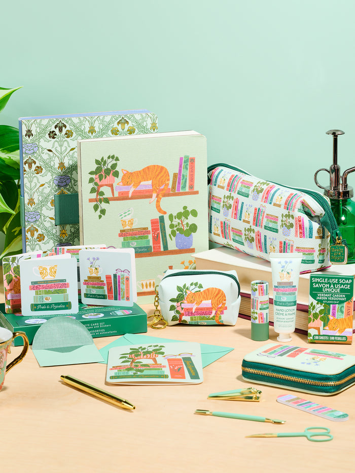 Cozy Reads Assorted Mini Note Card Set with Stickers