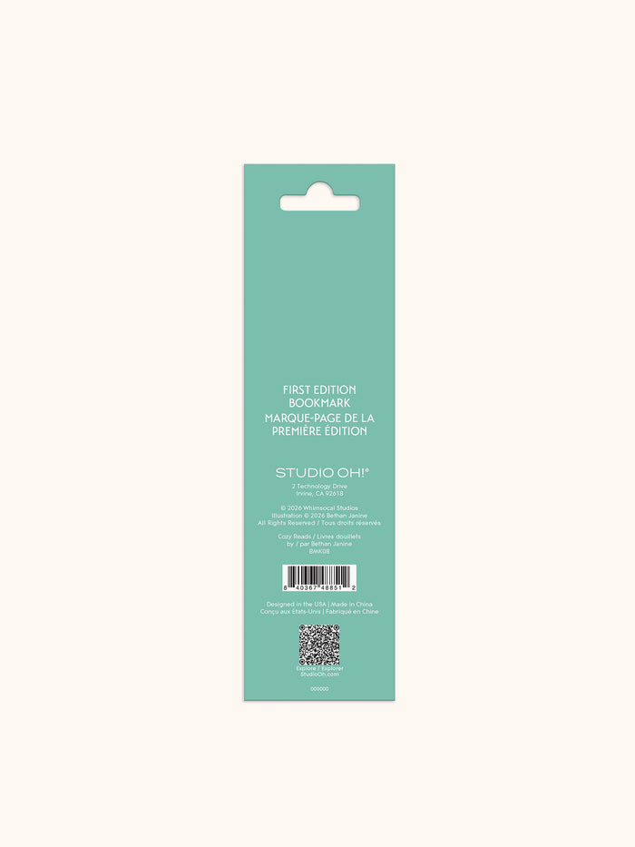 Cozy Reads First Edition Bookmark