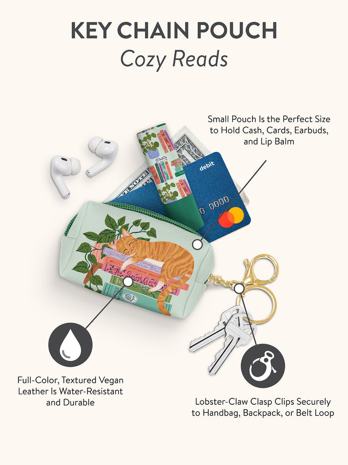 Cozy Reads Key Chain Pouch