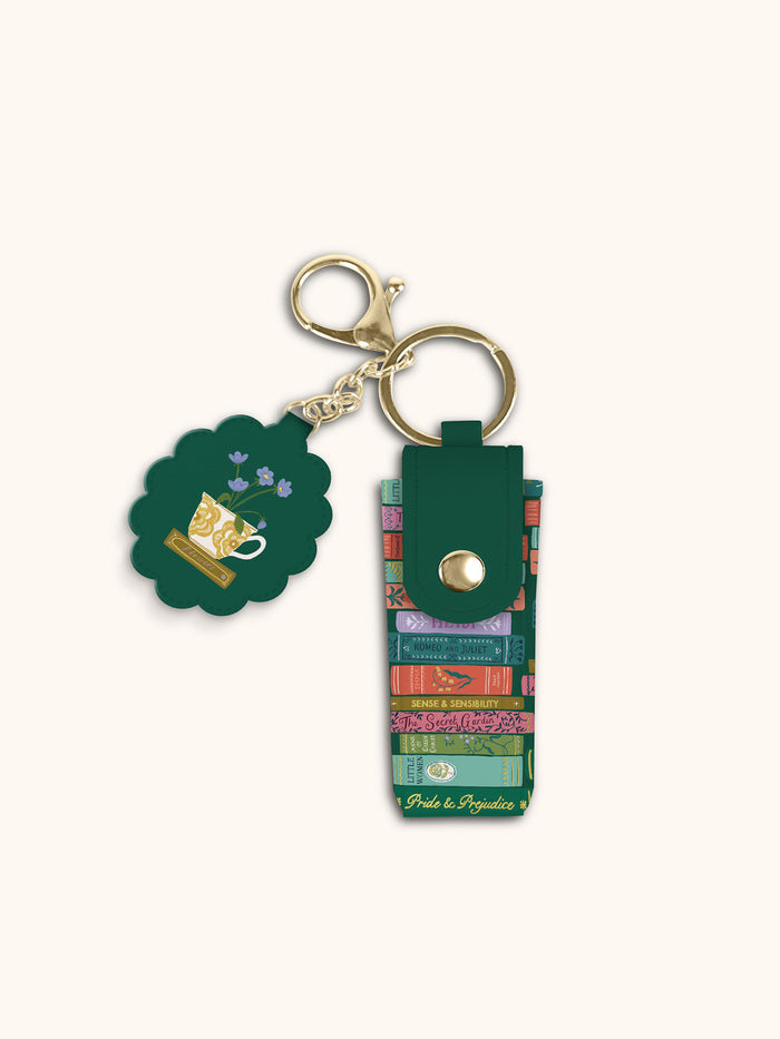 Cozy Reads Lip Balm Holder Key Chain