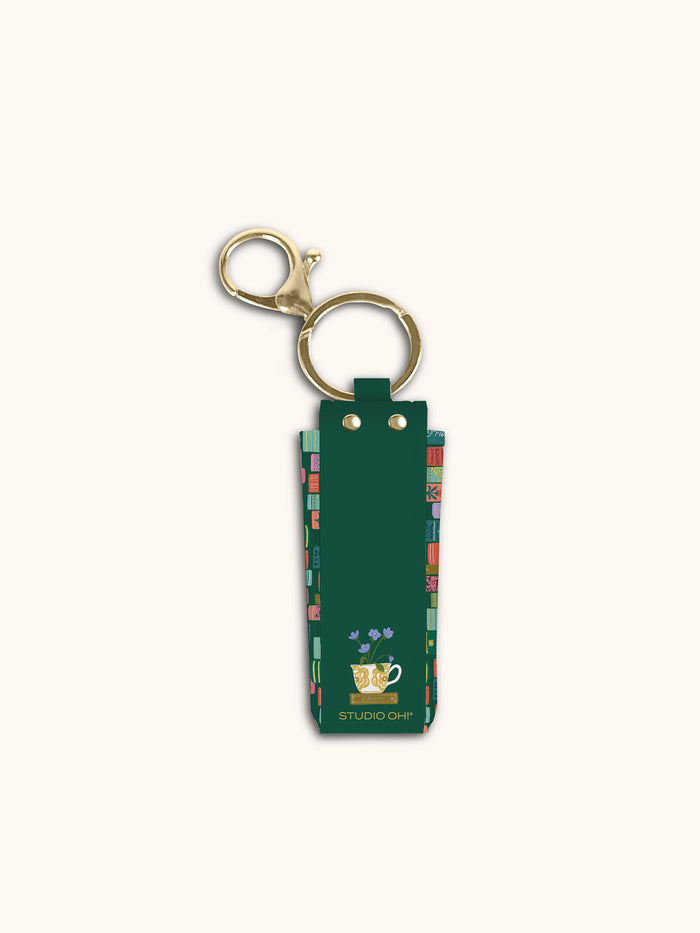 Cozy Reads Lip Balm Holder Key Chain