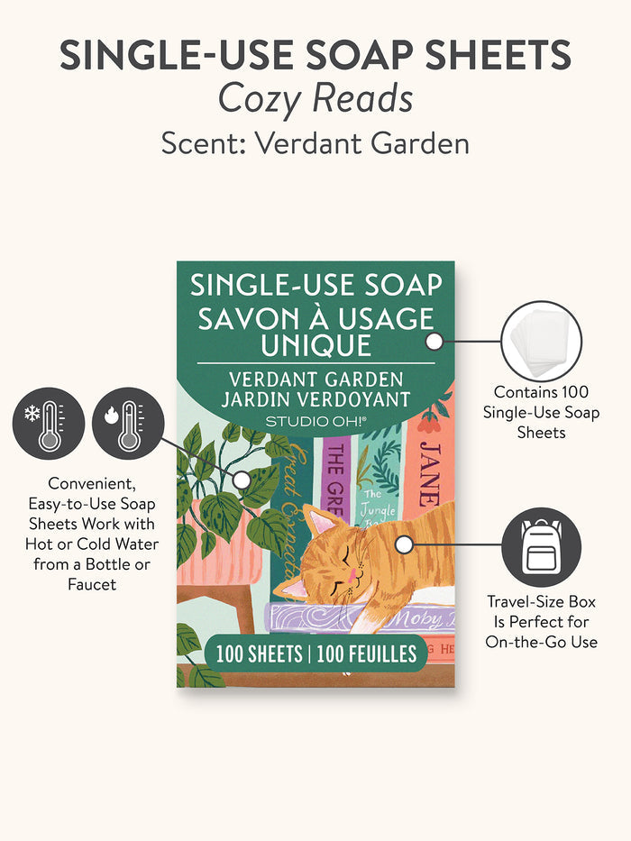 Cozy Reads Single-Use Soap Sheets