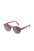 Red sunglasses on a white background