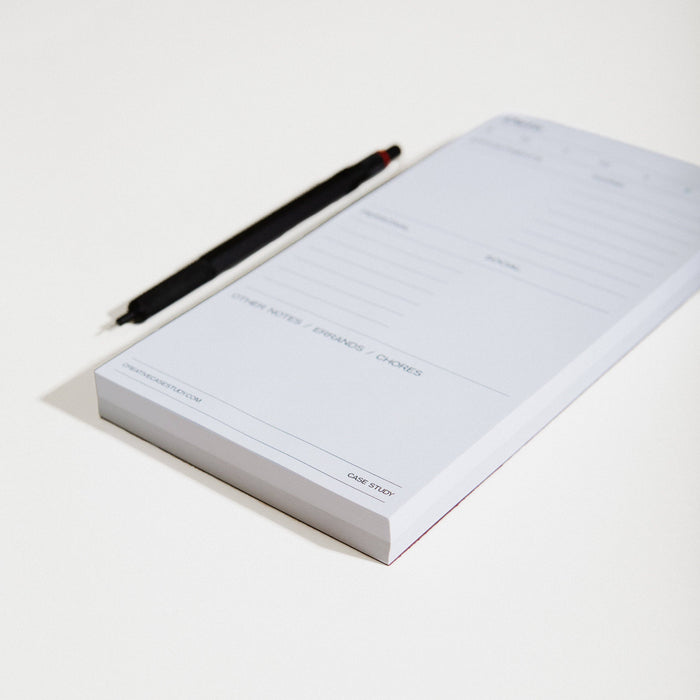 Daily Task Notepad Planner - White/Grey
